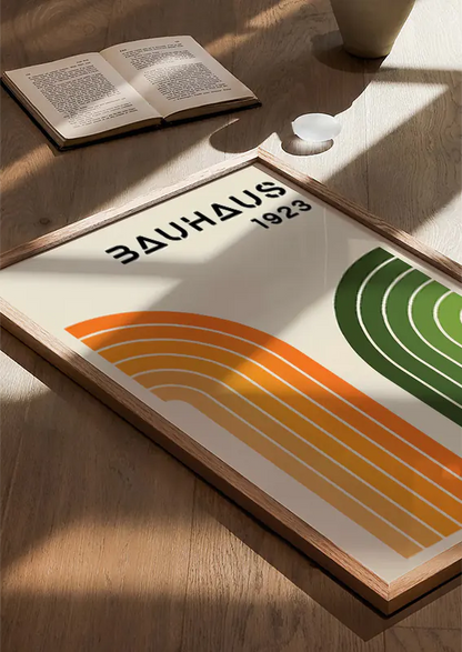 colorful bauhaus inspired artwork for mid-century interiors