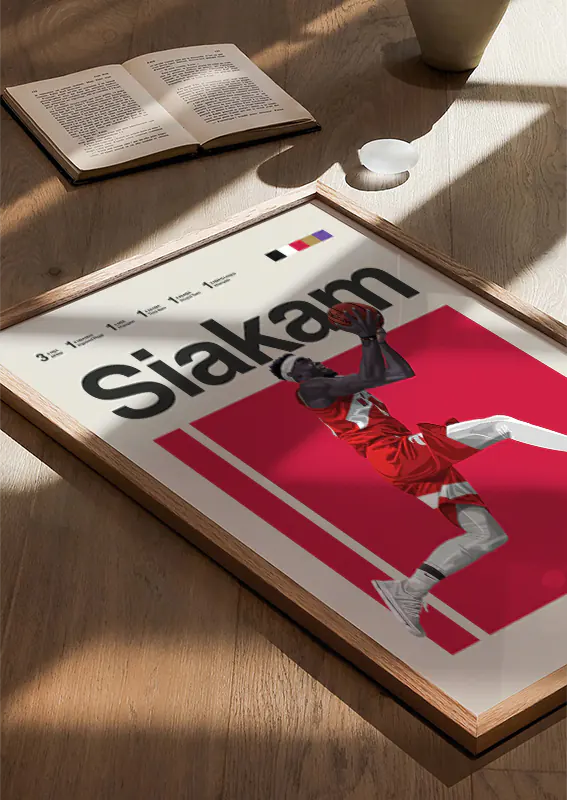 Pascal Siakam NBA slam dunk artwork