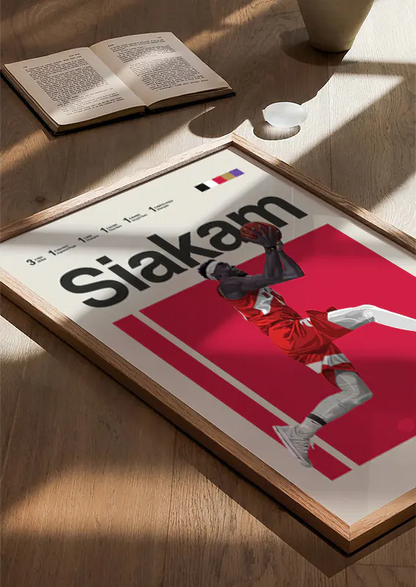 Pascal Siakam NBA slam dunk artwork