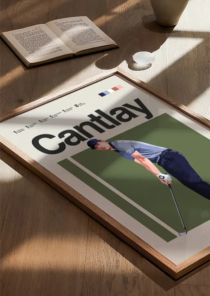 modern sports artwork of golfer Patrick Cantlay