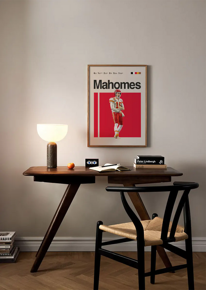 NFL quarterback art print featuring Patrick Mahomes