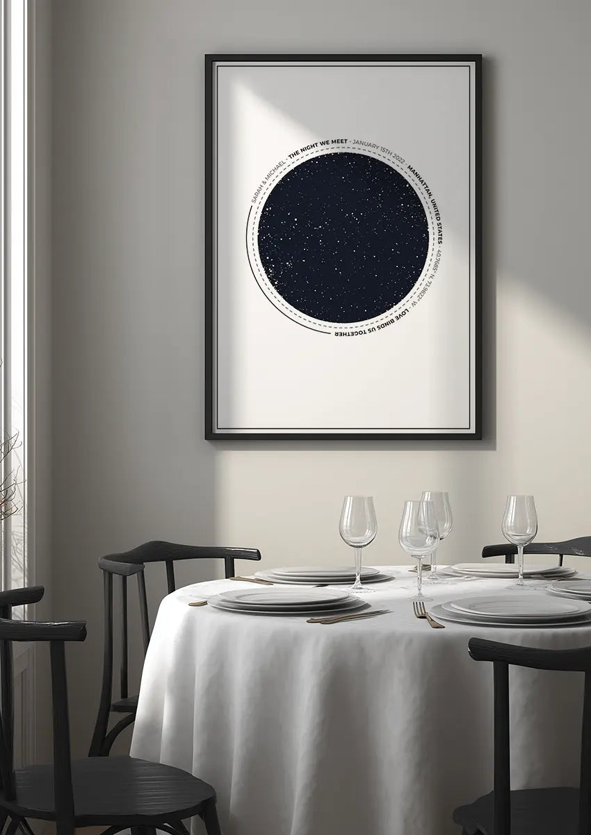 Personalized constellation print with names and message – special gift idea