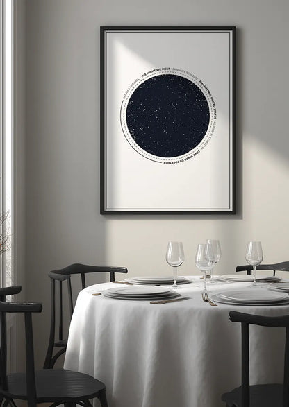 Personalized constellation print with names and message – special gift idea