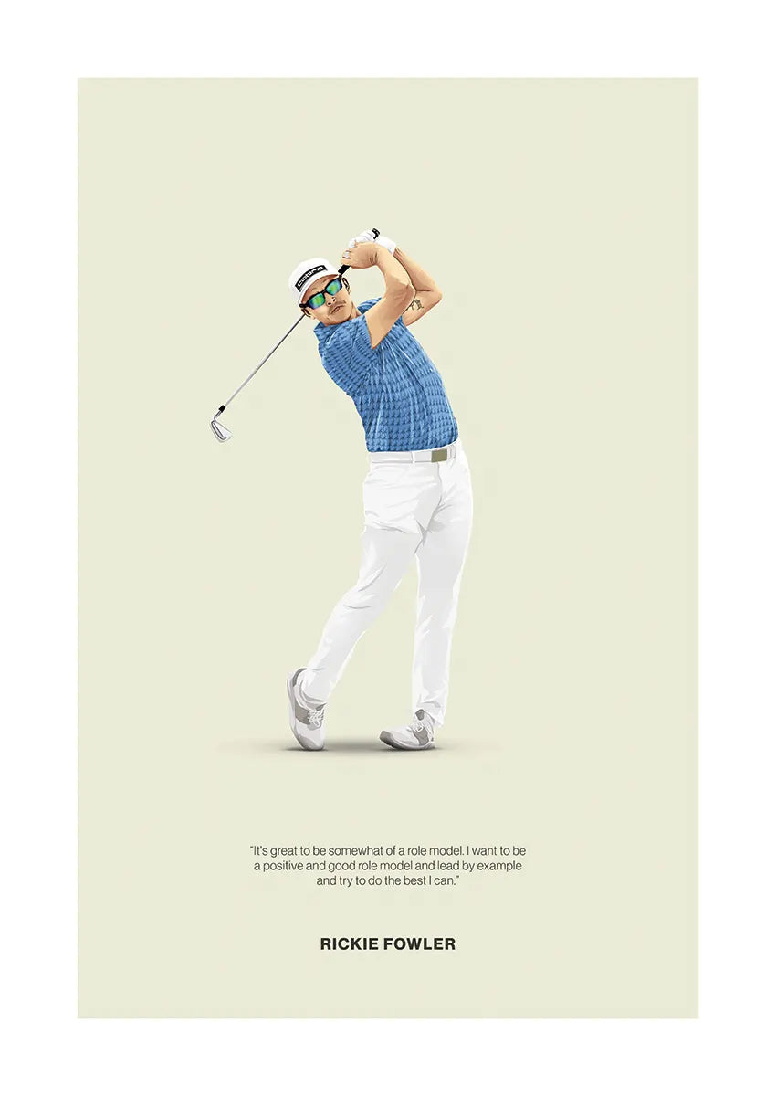Rickie Fowler poster with quote about being a role model