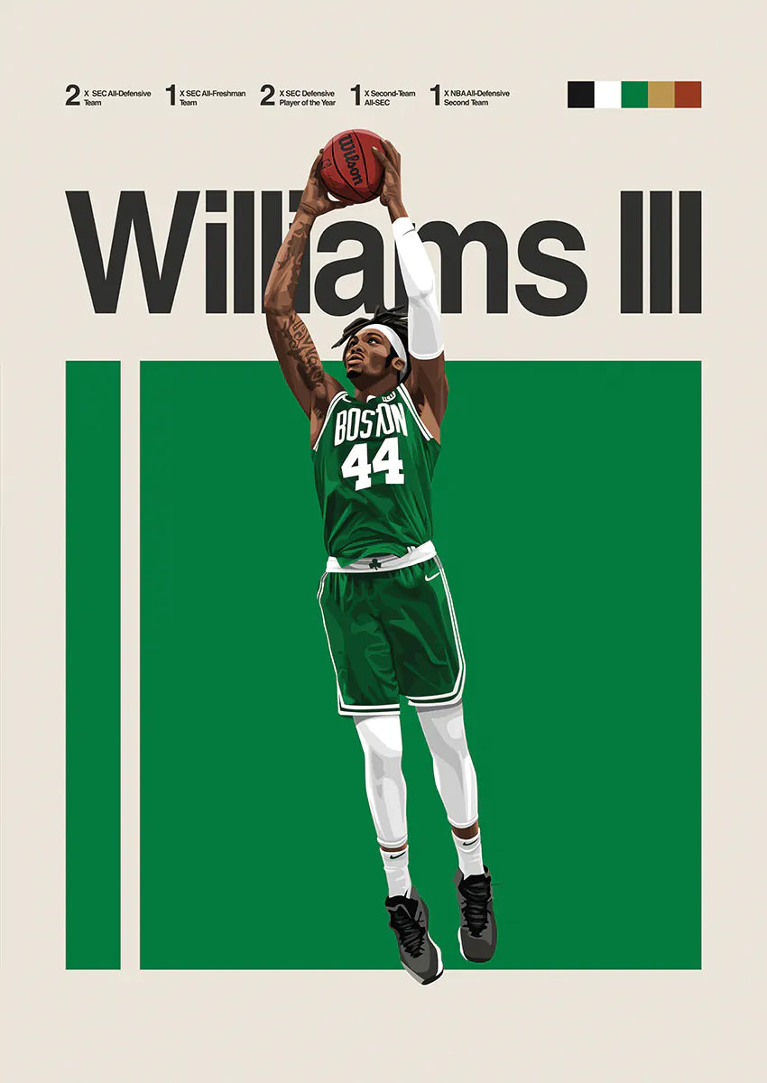 Robert Williams III dunking Boston Celtics poster