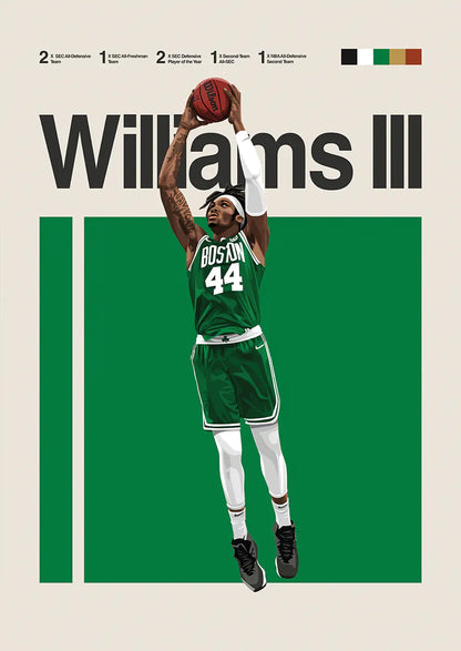 Robert Williams III dunking Boston Celtics poster