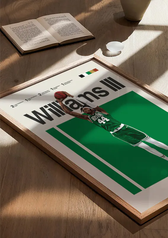Robert Williams III basketball slam dunk print