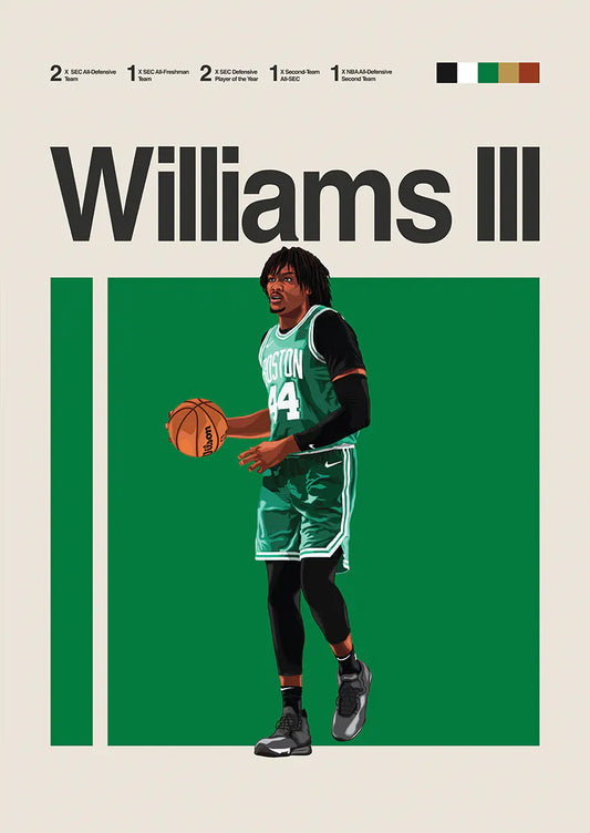 Robert Williams III Boston Celtics basketball print