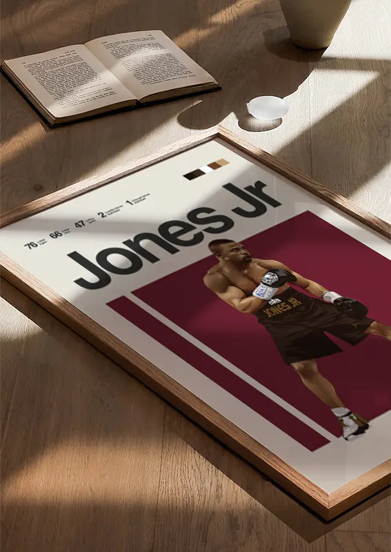 Legendary boxer Roy Jones Jr poster for sports fans and collectors