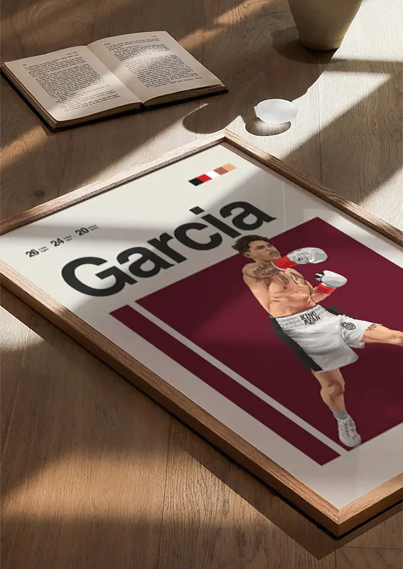 King Ryan Garcia artwork for game rooms and boxing enthusiasts