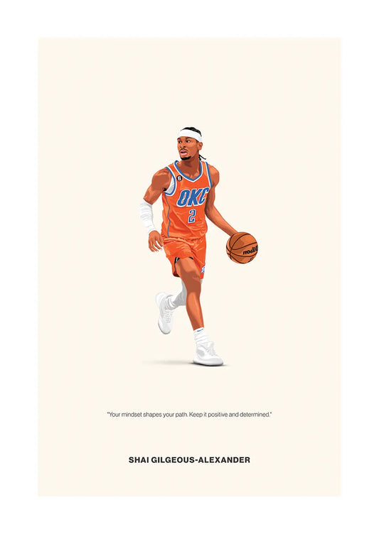 Shai Gilgeous-Alexander basketball poster in OKC Thunder uniform