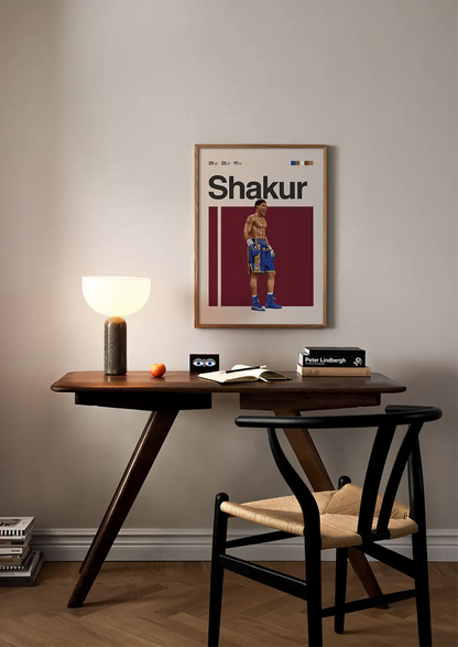 Undefeated boxer Shakur Stevenson wall art print for fans and decor
