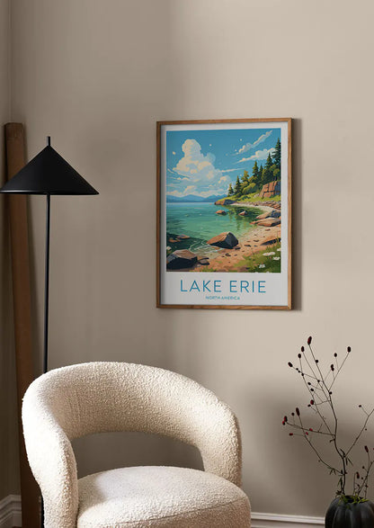 north america great lakes wall art featuring blue sky and clear water