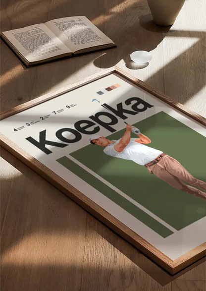 golf wall art of Brooks Koepka perfect for office or game room decor