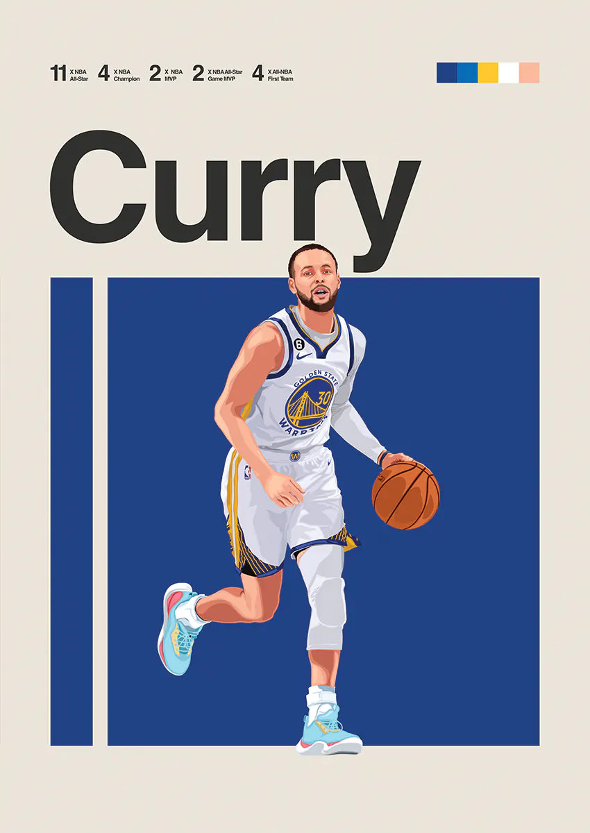 stephen curry poster nba warriors basketball wall art