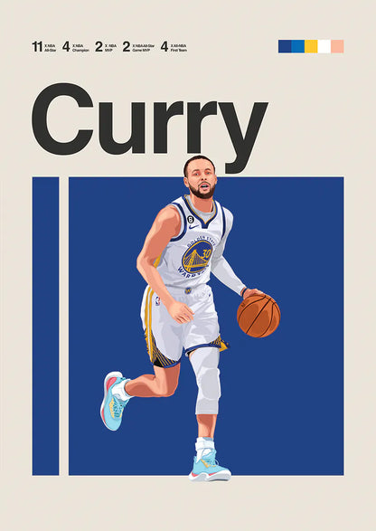 stephen curry poster nba warriors basketball wall art