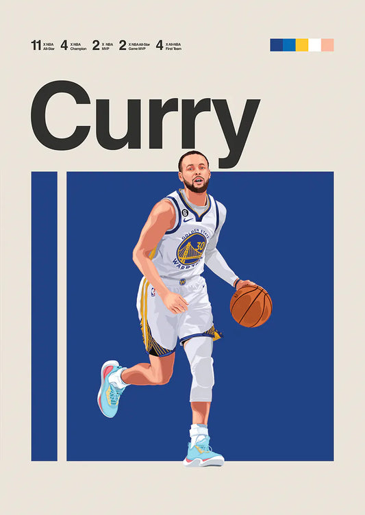 stephen curry poster nba warriors basketball wall art