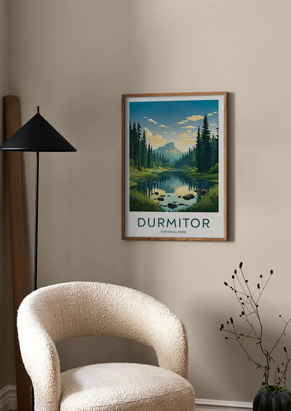 Scenic Montenegro mountain wall art featuring alpine wilderness