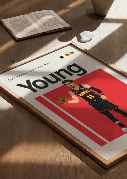 Dynamic Trae Young illustration for fans