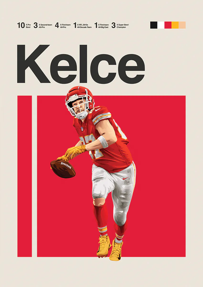 Travis Kelce poster featuring Kansas City Chiefs tight end