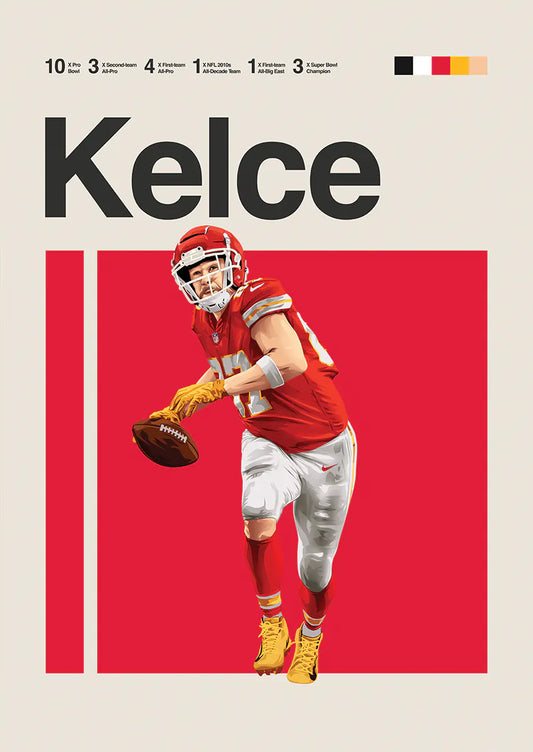 Travis Kelce poster featuring Kansas City Chiefs tight end
