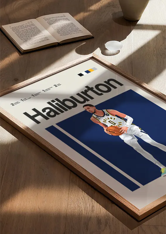 Tyrese Haliburton wall art for modern rooms